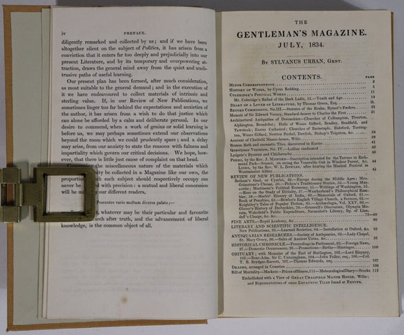 The Gentleman's Magazine - 1834 to 1837 - 6 Vol Antiquarian History Book Set