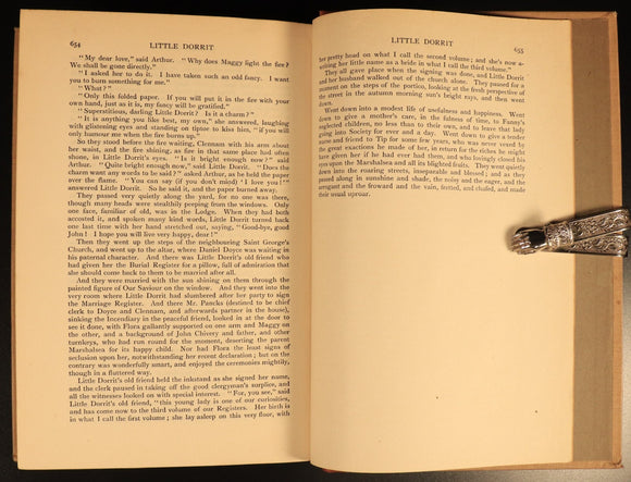 1912 Little Dorrit by Charles Dickens Antique Fiction Book Gresham V12