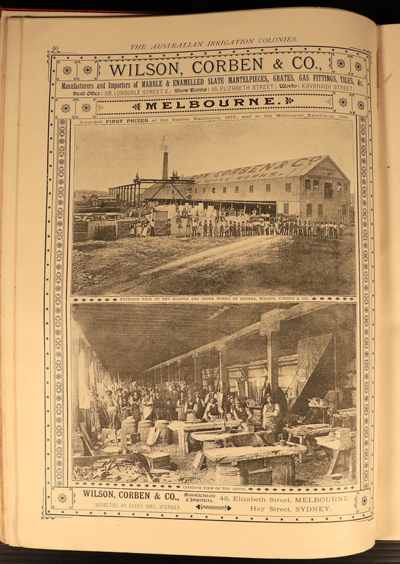 1887 The Australian Irrigation Colonies Antiquarian Australian History Book