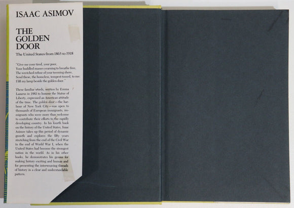 1977 The Golden Door by Isaac Asimov Vintage American History Book