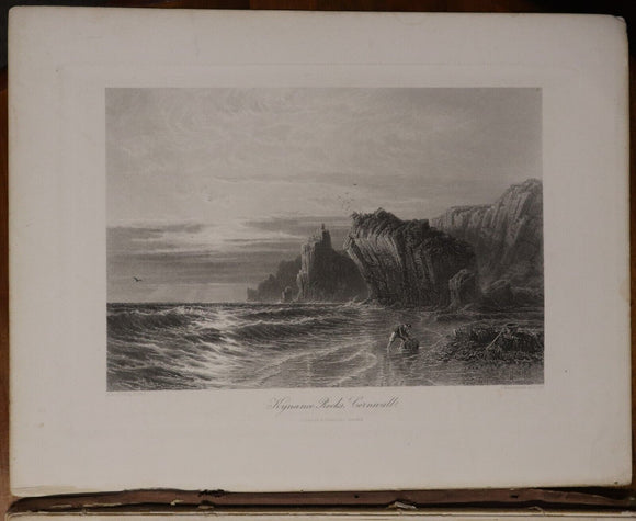 c1875 Picturesque Europe - Division 4 Rare Antiquarian Engravings Book Plates