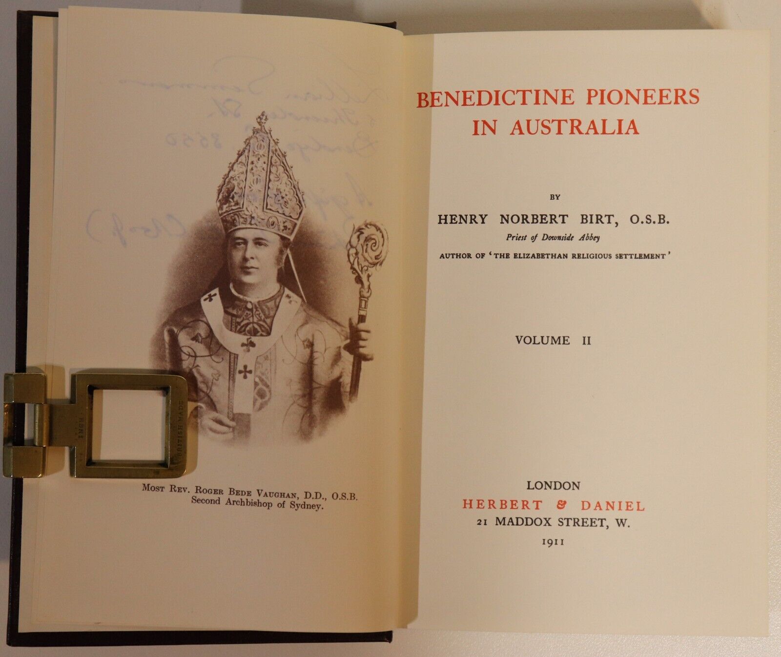 1969 2vol Benedictine Pioneers In Australia by H Birt Australian Religious Books