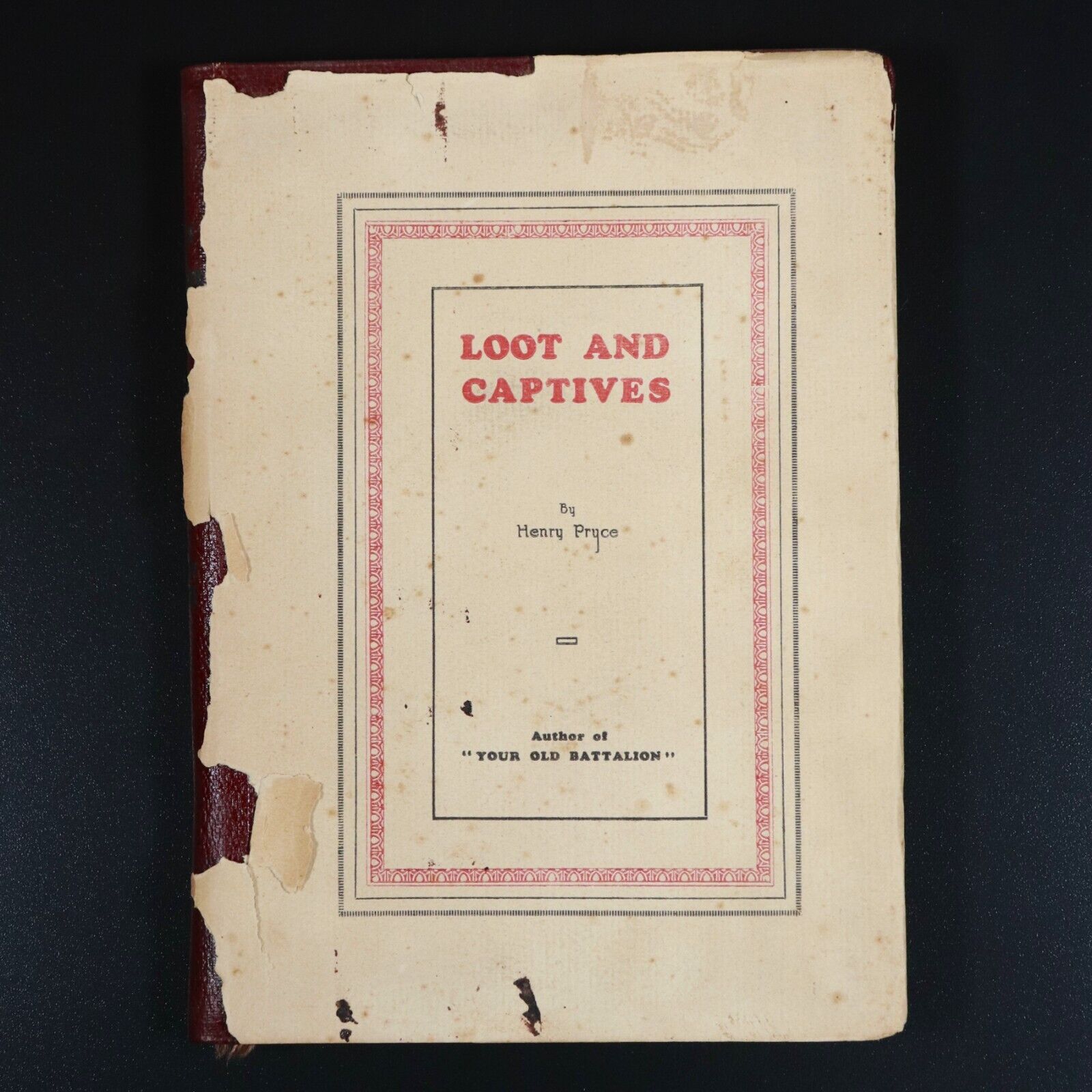 1929 Loot & Captives by Henry Pryce Signed w/Photo Australian Poetry Book 1st Ed - 0