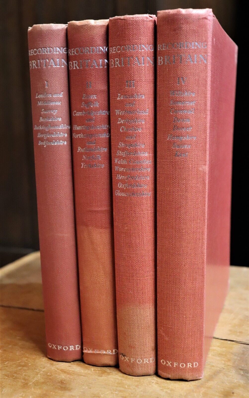 c1946 Recording Britain by G. Cumberlege Antique British History Book Set