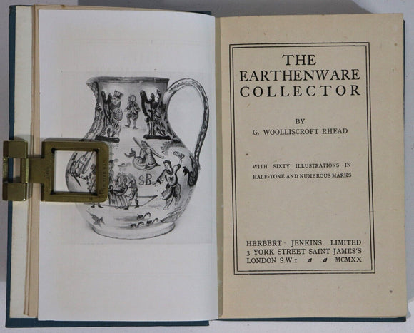 1920 The Earthenware Collector Antique & Collectible Reference Book