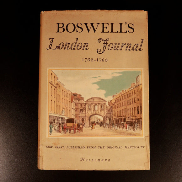 1951 Boswell's London Journal 1762 - 1763 Vintage Scottish History Book