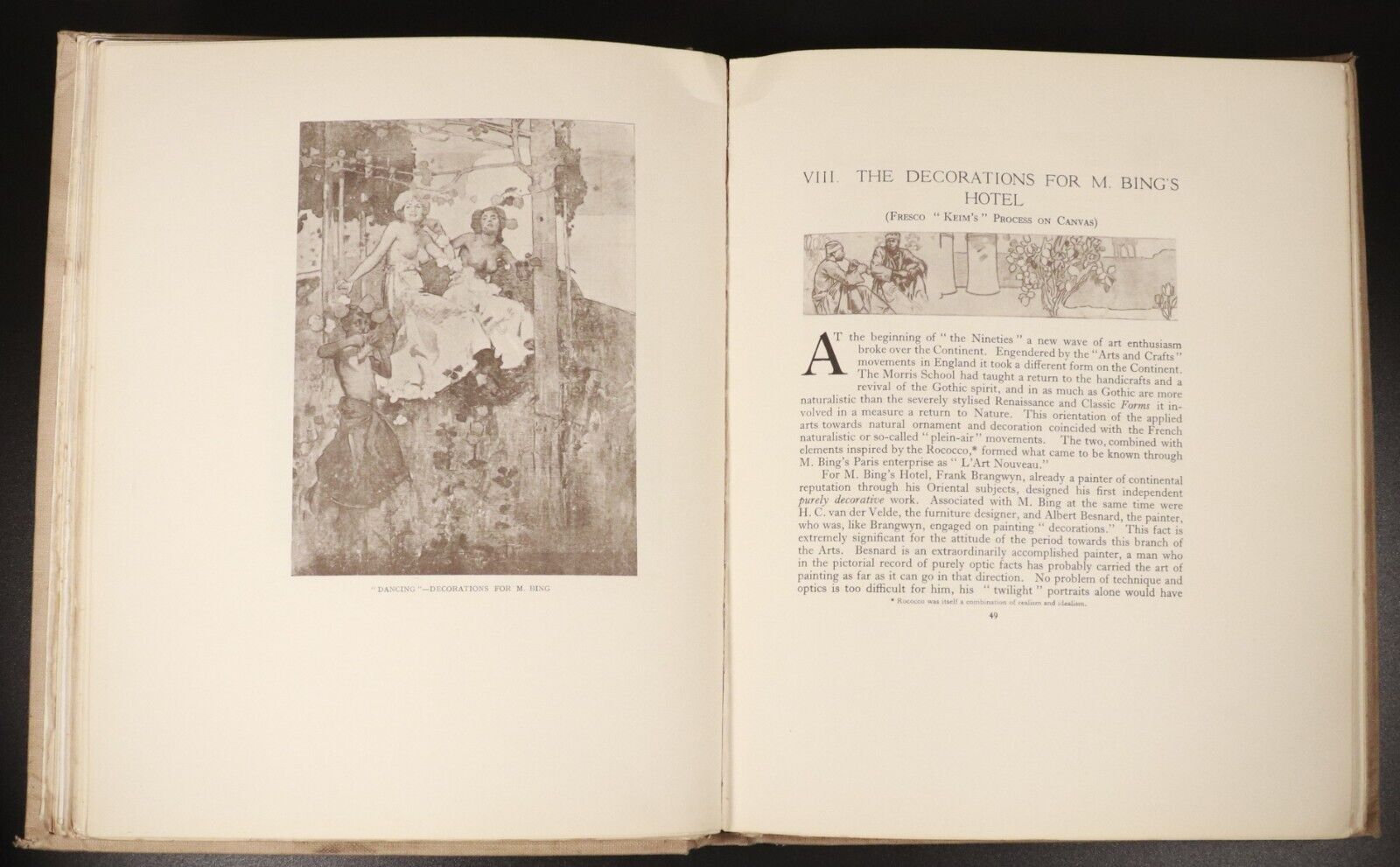 1924 The Decorative Art Of Frank Brangwyn by H. Furst Antique Art Book 1st Ed.