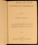 1872 Latter Day Pamphlets by Thomas Carlyle Antiquarian History Book-5