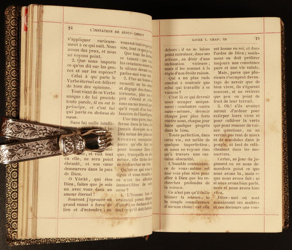 L'Imitation De Jesus Christ par De Lamennais 1885 Antique French Theology Book