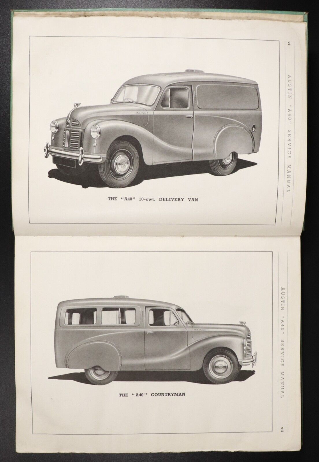 1952 Austin A40 Service Manual Vintage Automotive Reference Book Made In England