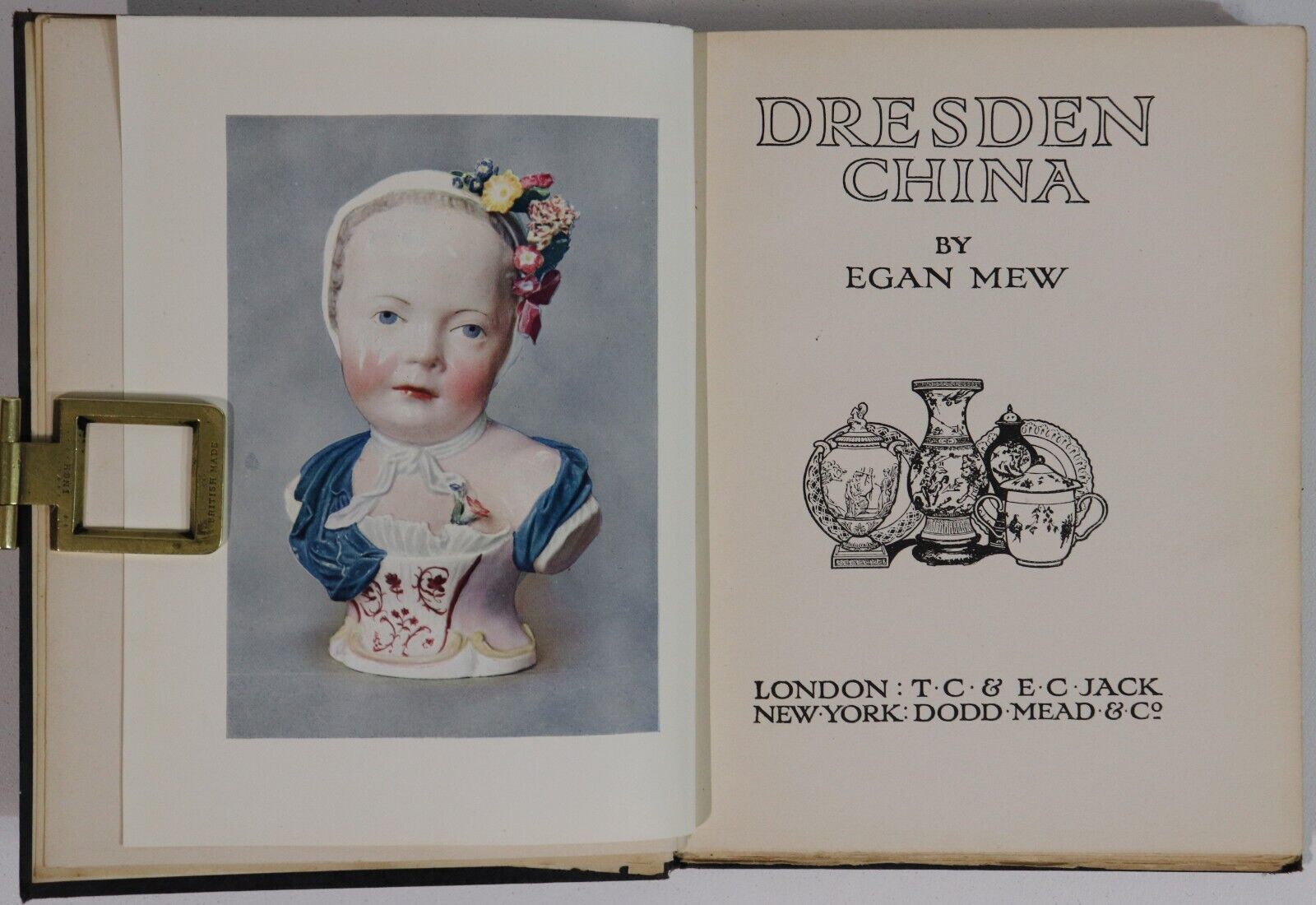 c1909 Dresden China by Egan Mew Antique Porcelain Collectible Reference Book - 0