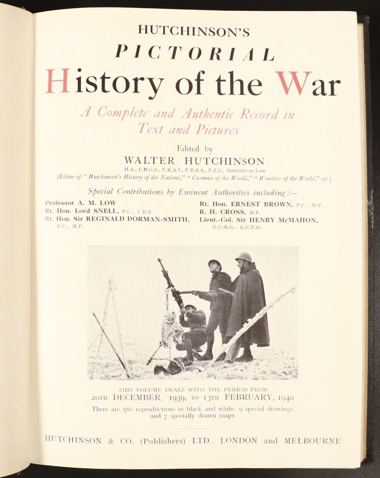 1939 5vol Hutchinson's Pictorial History Of The War Military History Books WW2