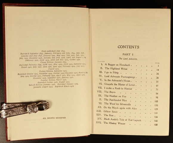 1918 2vol Kidnapped & Catriona by R.L. Stevenson Antique Literature Books