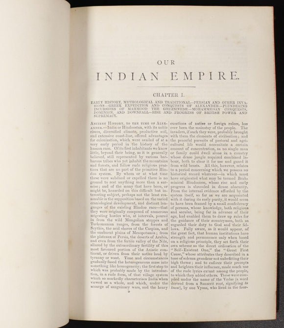 c1880 3vol Our Indian Empire by R Montgomery Martin Antiquarian History Book Set