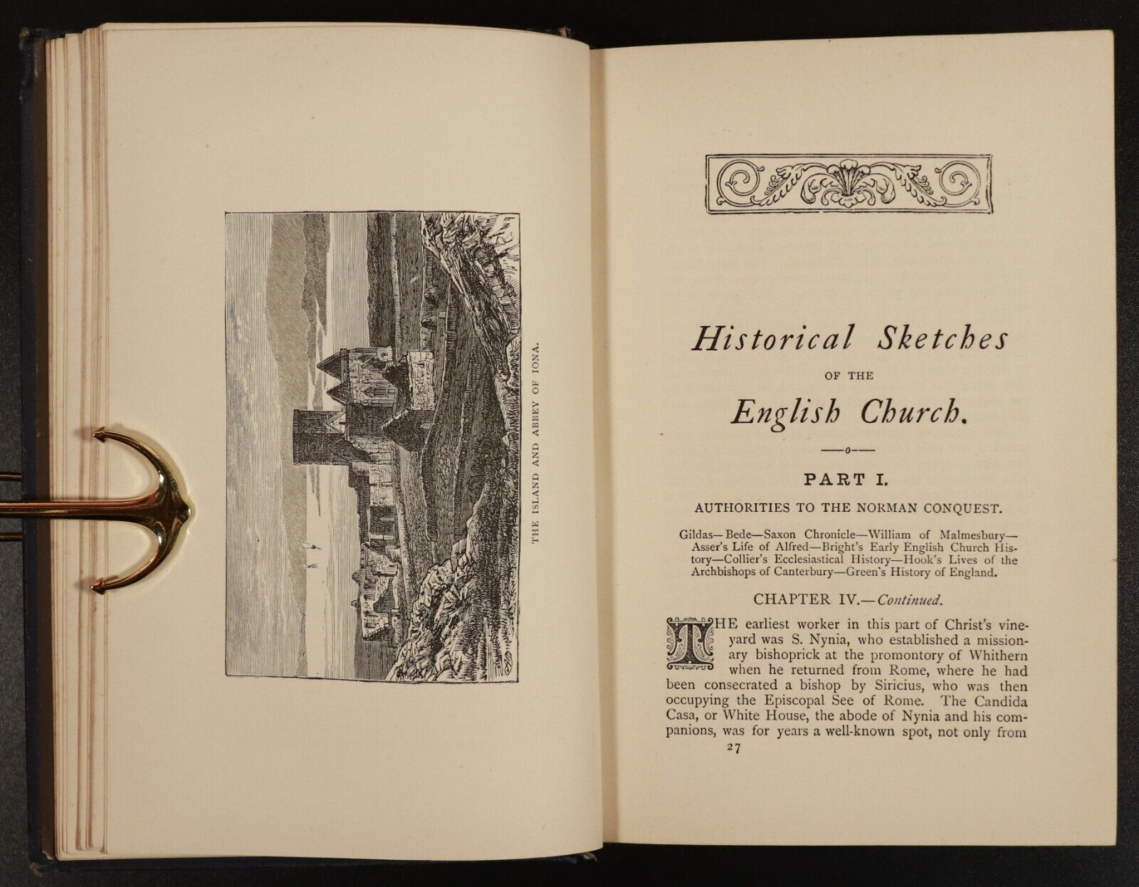 1888 Historical Sketches Of The English Church Antique Church Architecture Book