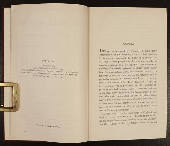 1925 The Well Beloved Sketch Of A Temperament Thomas Hardy Antique Fiction Book