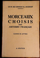 1959 Morceaux Choisis des Auteurs Français French Literature Poetry Book-2