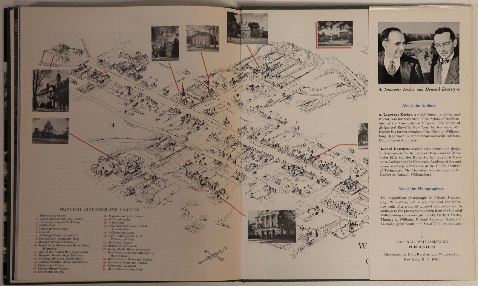 1966 Colonial Williamsburg Vintage American Architecture & History Book