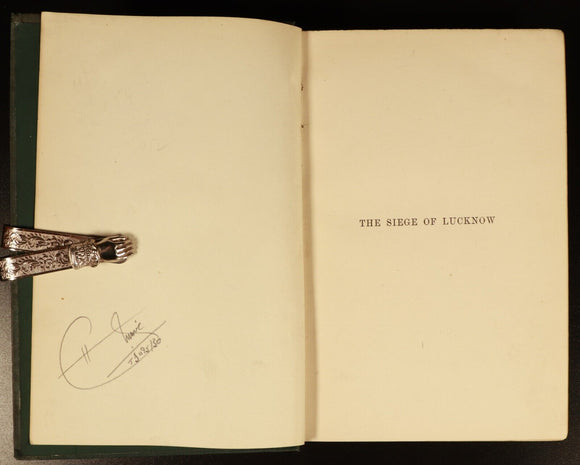 1893 Siege Of Lucknow Diary by Lady Inglis Antique British Military Book w/Map