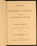 1872 Life Of Friedrich Schiller by Thomas Carlyle Antiquarian Biography Book-5