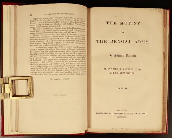 1857 The Mutiny Of The Bengal Army by GB Malleson Antique Military History Book
