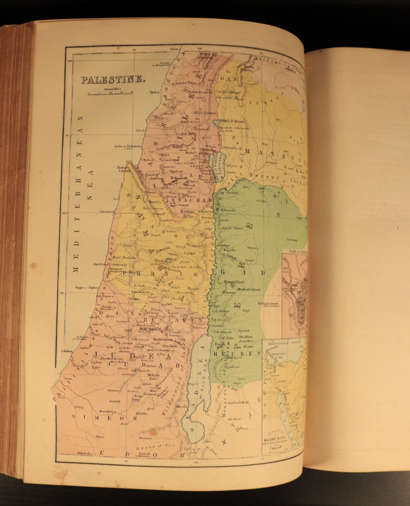 c1880 Self Interpreting Family Bible Rev John Brown Antiquarian Leather Bible