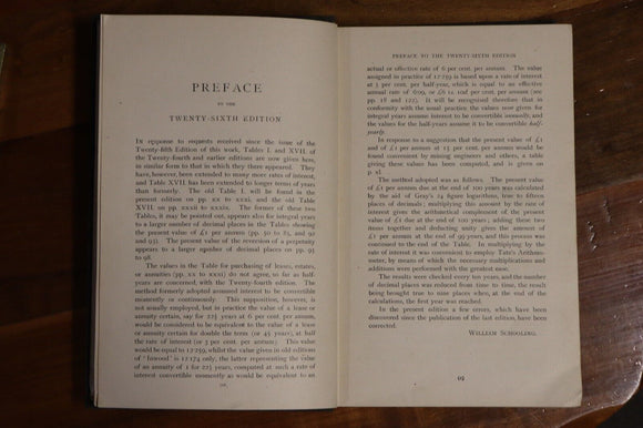 1920 Inwood's Tables For Estates & Properties Antique Finance History Book