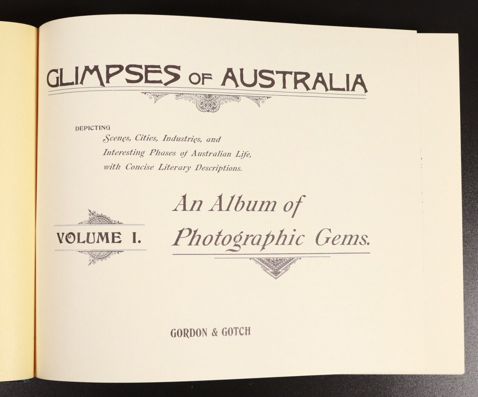 1987 2vol Glimpses Of Australia 1897 Reprint Photographic Gems History Book