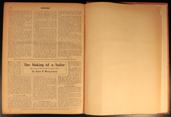 Chums 1919 Illustrated Paper For Boys Antique Illustrated British Childrens Book