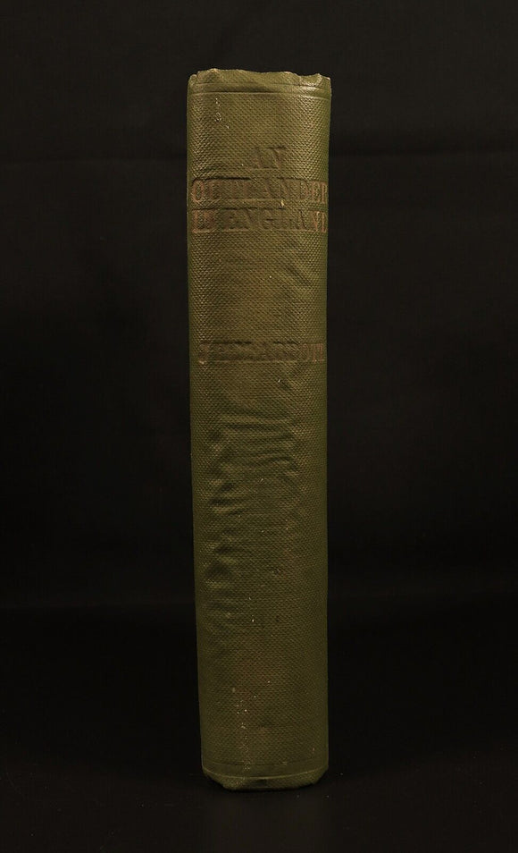 1905 An Outlander In England JHM Abbott Antique Australian Travel History Book