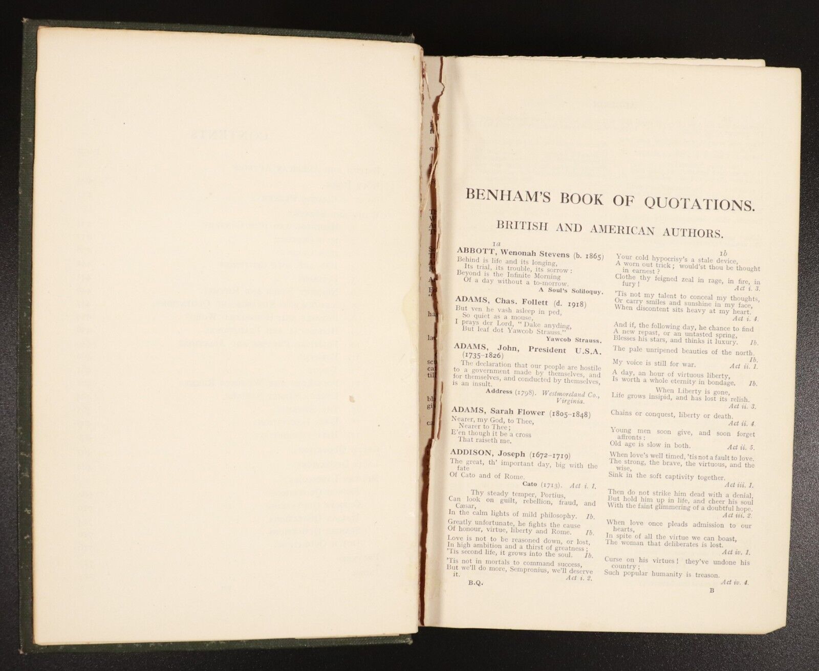 1924 Benham's Book Of Quotations Proverbs Household Words Antique English Book