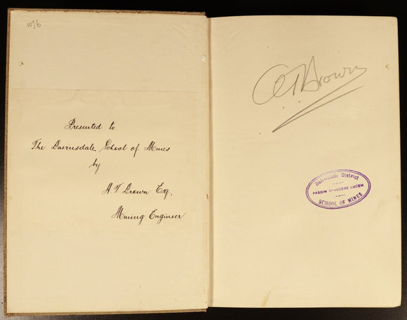 1904 Sampling Of Ore In A Mine TA Rickard Antique American Mining Reference Book