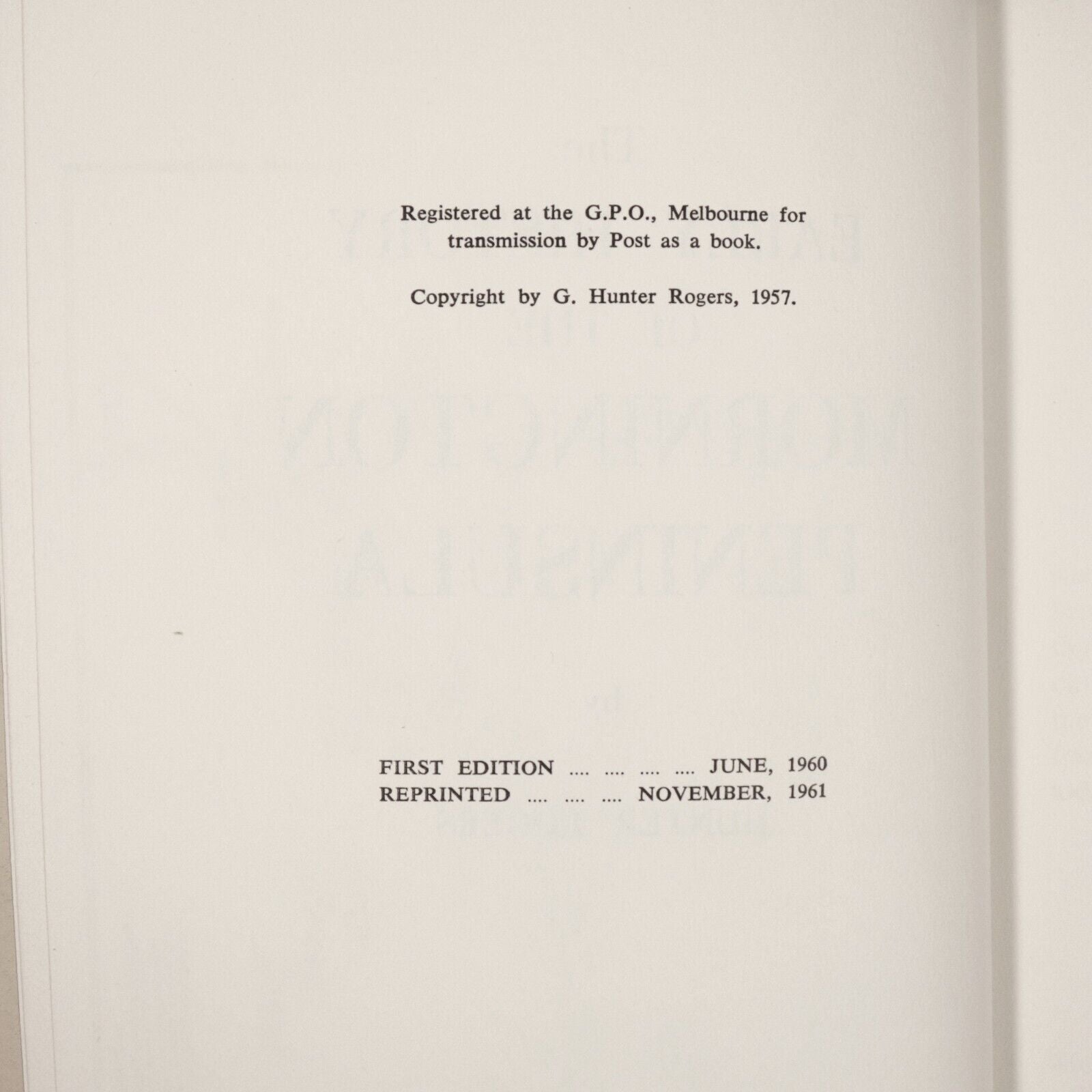 1961 Early History Of The Mornington Peninsula Australian Local History Book
