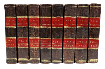 1798-1807 8vol British Public Characters: R Phillips Antiquarian Book Set