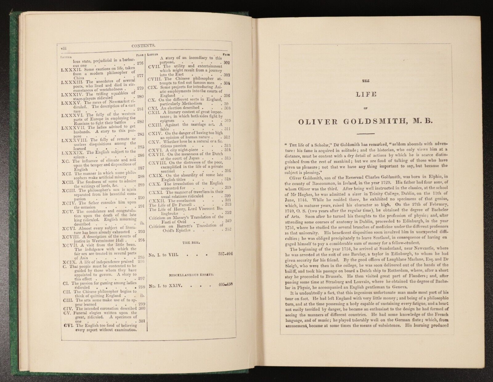 1865 Miscellaneous Works Of Oliver Goldsmith Antique British Literature Book