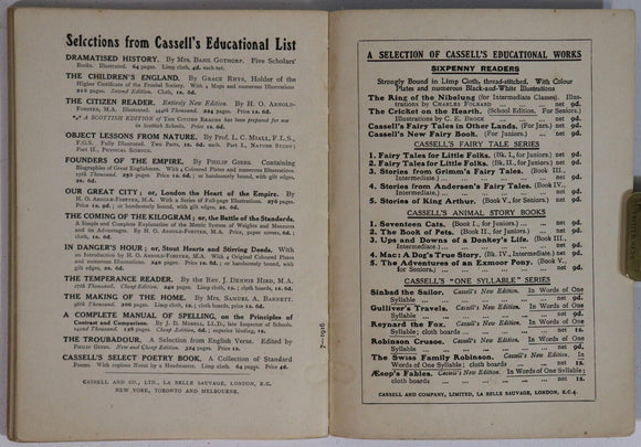 c1910 Readings From Dickens by Charles Dickens Antique British History Book