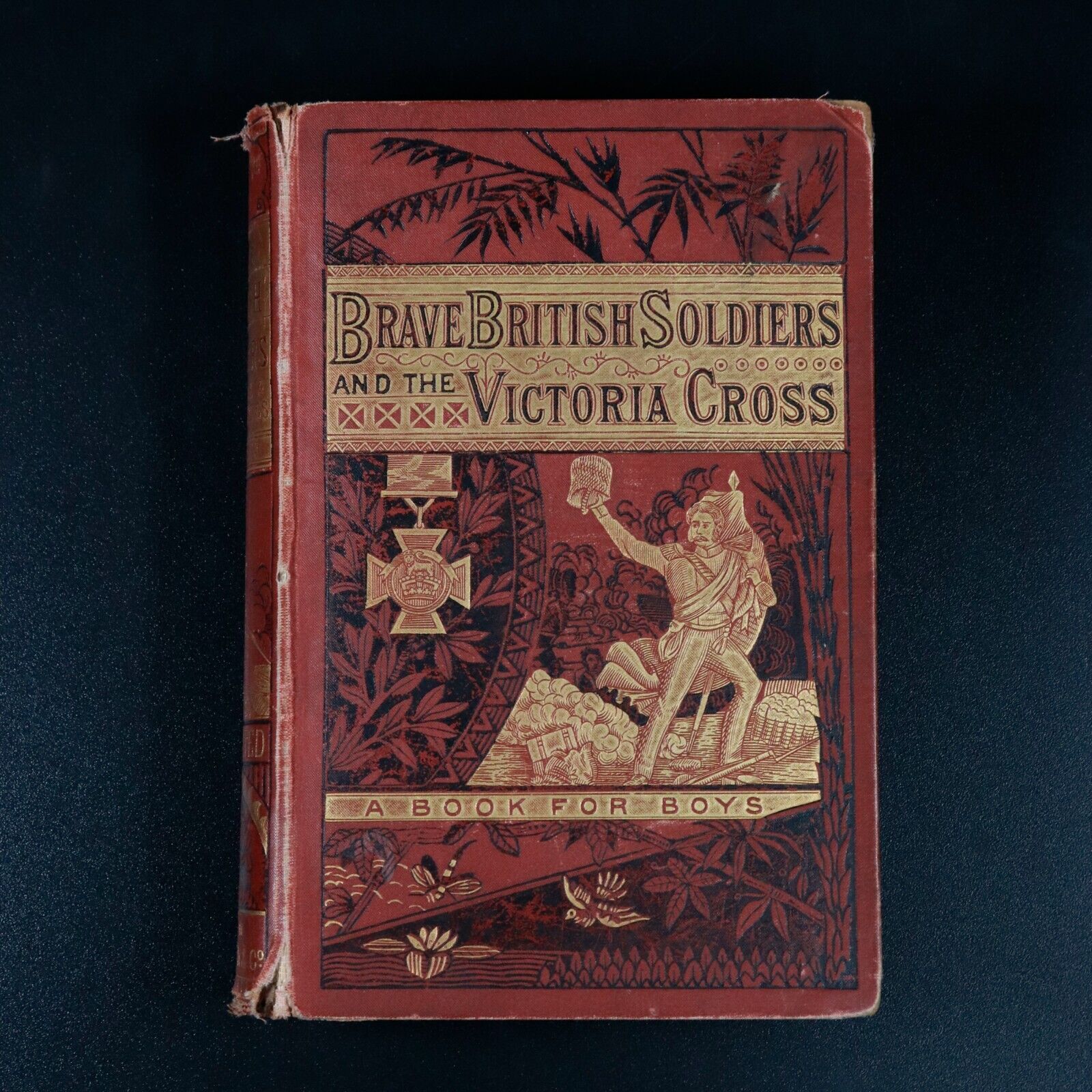 c1880 Brave British Soldiers & The Victoria Cross Antique Children's Book - 0