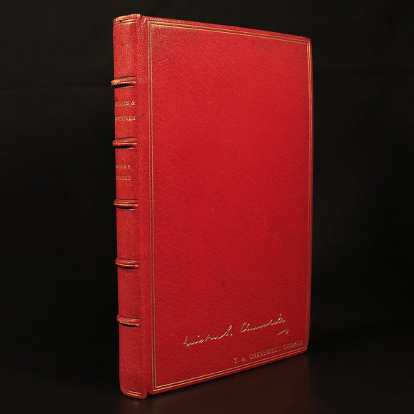 1947 Thoughts & Adventures by Winston Churchill Antique History Book Leather