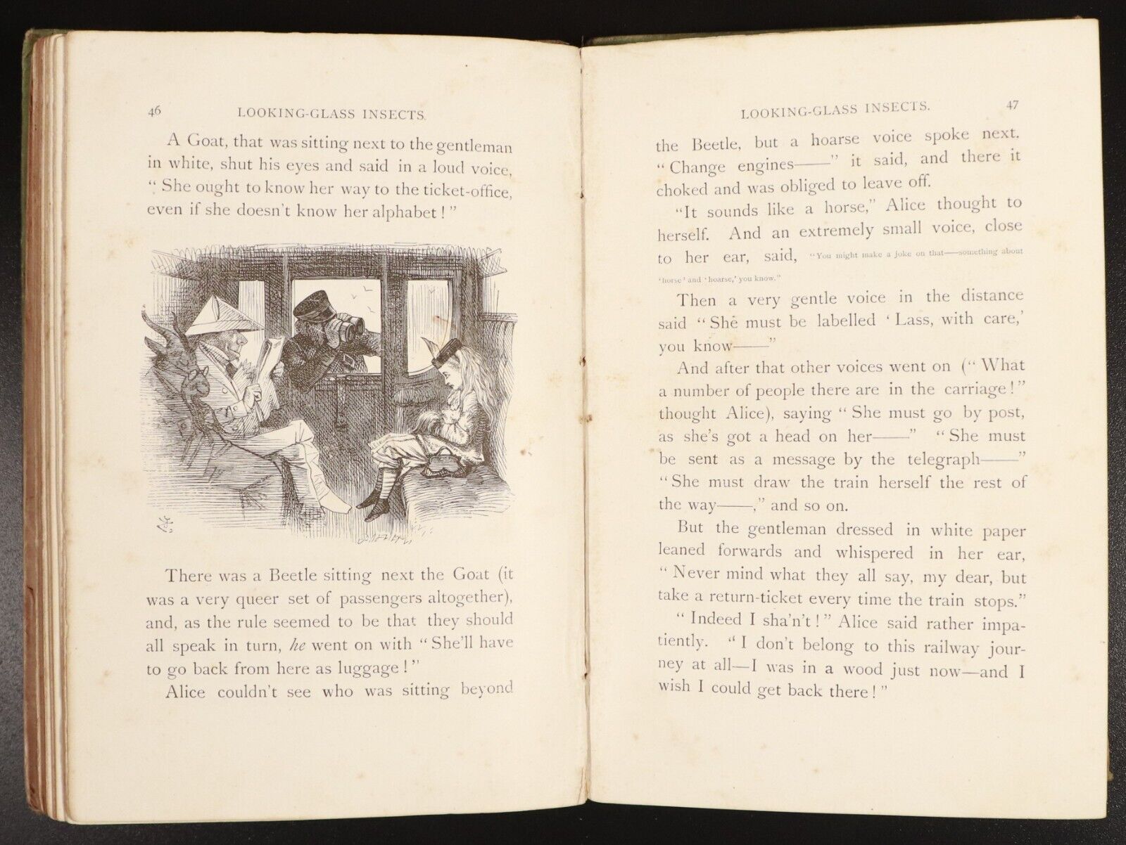 1887 Alice's Adventures In Wonderland L. Carroll Antique Fiction Book J. Tenniel