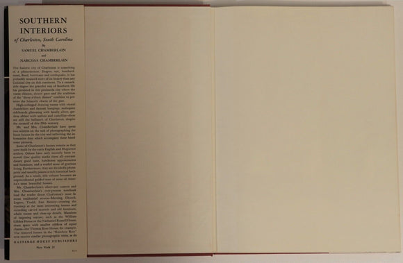 1956 Southern Interiors Of Charleston Vintage American Architecture Book