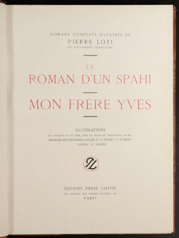 1923 5vol Romans Complets Illustres De Pierre Loti Antique French Fiction Books