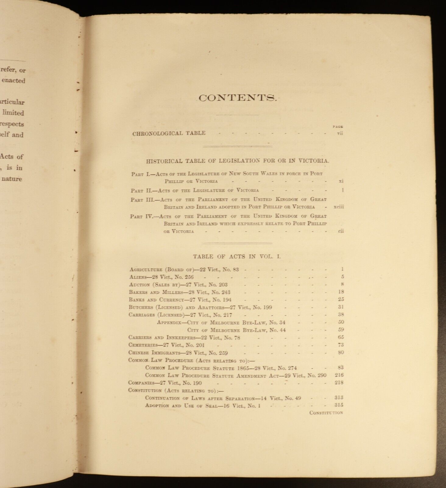 1866 Victorian Statutes Colony Of Victoria Antiquarian Australian History Book