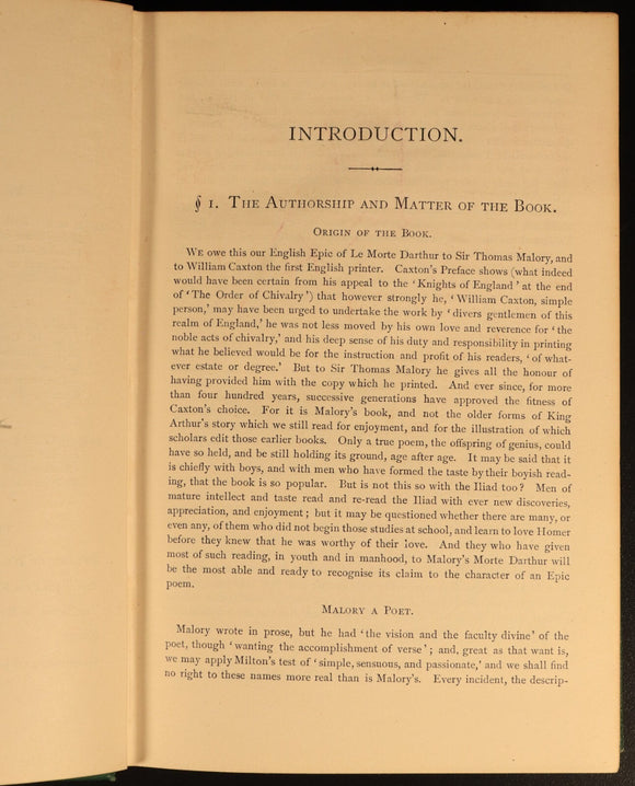 1928 Morte Darthur by Edward Strachey Antique British Fiction Book King Arthur