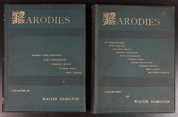 1884 4vol Parodies Of English & American Authors Antiquarian Literature Books