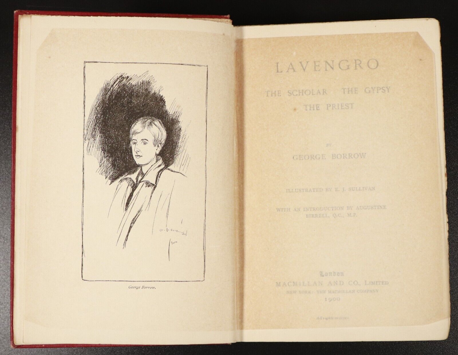 1900 Lavengro by George Borrow Antique British Fiction Book Illust E.J. Sullivan - 0