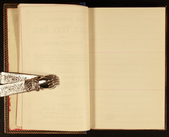 c1890 Kirton's Temperance Daily Text Book & Birthday Record Antiquarian Book