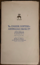 1955 The ES&A Bank: Picture Map of London Vintage Map Australian Banking History-1