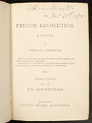 c1875 3vol The French Revolution History by Thomas Carlyle Antiquarian Book Set-10