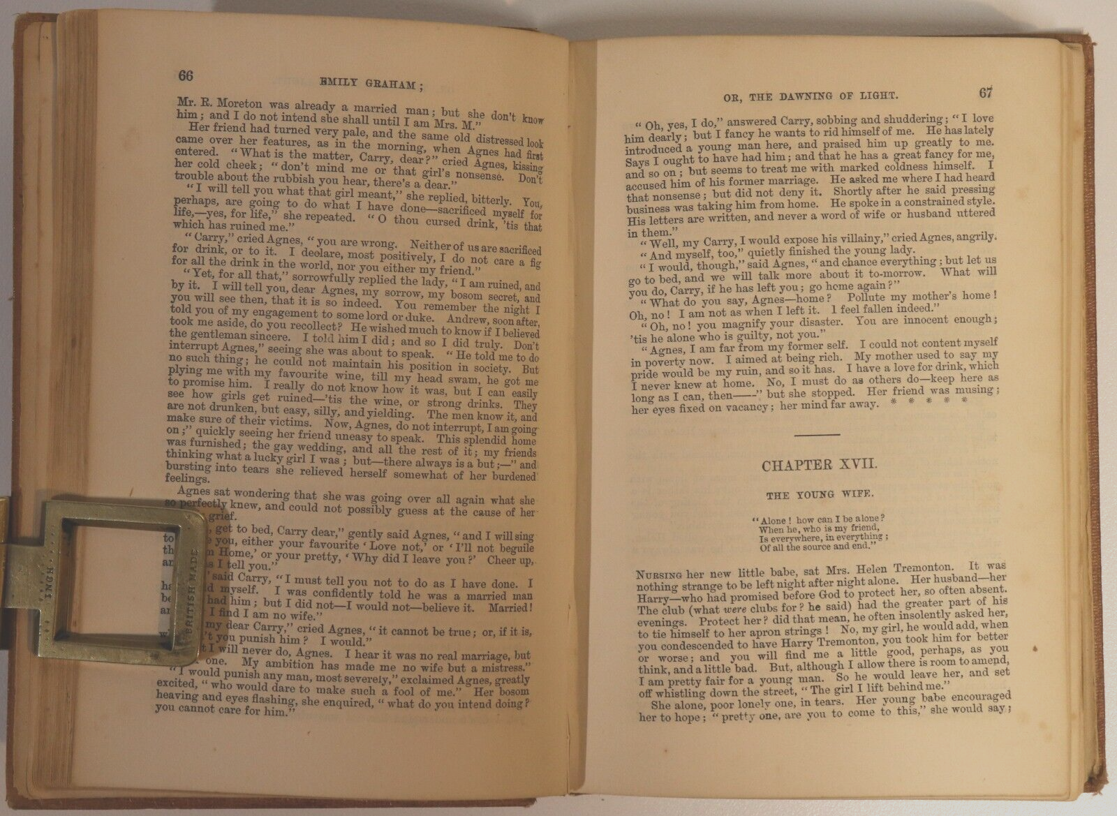 1870 Emily Graham: A Temperance Tale 1st Edition Antique Australian Fiction Book