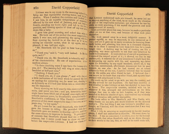 1922 David Copperfield by Charles Dickens Antique Fiction Book Everyman's